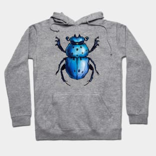 Blue Beetle Cool Insect Art Hoodie